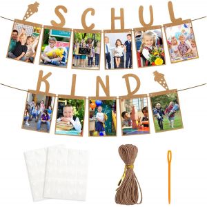 Senior-Guirlande Photo Décorative Pour La Rentrée Des Classes, Guirlande Photo, Décoration Murale À Suspendre, Bannière Photo En Papier Kraft, Décorations De Rentrée Scolaire Pour Garçons Et[L1218] - Neuf