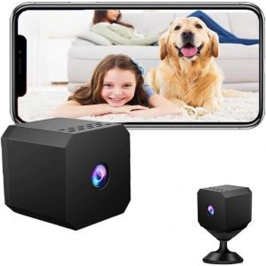 KALANKA-Mini Camera Espion sans Fil, 1080P Camera Surveillance WiFi Interieur & Exterieur sans Fil Invisible a Distance Discrete avec Vision Nocturne, Micro Cach&eacute;e Cam&eacute;ra Espion Bebe Maison Chat Voit - Neuf