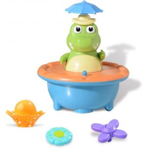 Jouets De Bain Pour Bébé Avec Arroseur Crocodile - Jouets De Bain Avec 5 Int - Neuf
