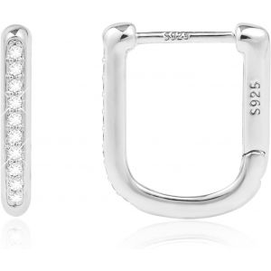 Kal-Boucles D'oreilles En Argent 925 Femmes, Petites Boucles D'oreilles Créoles Hypoallergéniques Mini Boucles D'oreilles Épaisses Petites Boucles D'oreilles Huggie Petites Larges Créoles - Neuf