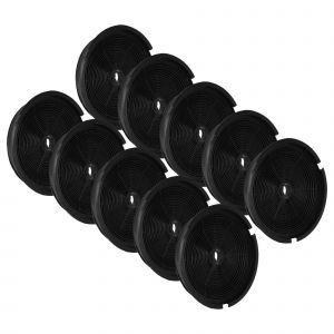 vhbw 10x Filtres &agrave; charbon actif compatible avec Zanker DECOR 90 CU, DECOR 90 WH, DECOR 90 X, ESTRAIBILE 60 BK hotte aspirante - 19 cm - Neuf