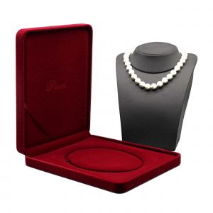 Bijoux De Velours, Boîte De Collier De Perles Vitrine Cadeau De Rangement Pour Les Bijoux De Mariage Titulaire - Neuf