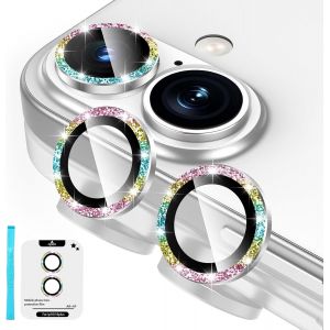 Protection Objectif Cam&iquest;&iquest;ra pour iPhone 16 /iPhone 16 Plus,9H Film lentill de Protection [Le verre rayure] [Ultra HD] Anneau individuel en m&iquest;&iquest;tal Cam&iquest;&iquest;ra Protecteur,Paillet&iquest;&iquest; Color&iquest;&iquest; - Neuf