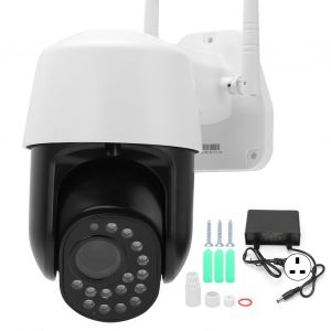 Camera PTZ sans fil 2,5 pouces, vision nocturne, detection humaine, interphone bidirectionnel, etanche, pour la securite a domicile, prise 100-240 V (UK) - Neuf