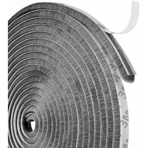Joint de porte à brosse autocollant-14 m-9 mmx5 mm-Pour porte,bas de porte,joint à brosse,caisson de volet roulant,boudin de porte - Neuf