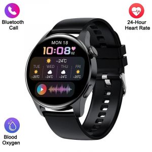 Montre De Sport Intelligente &Eacute;tanche Pour Homme, Bande D'Acier, Appel Bluetooth, Fitness, Fr&eacute;quence Cardiaque, Xiaomi, Android, Ios.Black. - Neuf