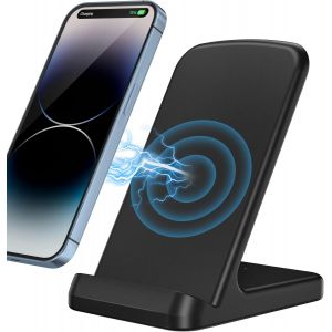 Chargeur Sans Fil, Chargeur Induction 15w Wireless Charger Stand, Chargeur Rapide Sans Fil Pour Iphone 16/15/14/13/12/11/Xr/X, Samsung Galaxy S25/S24/S23/S22/S21, Et Les Appareils Certifi&eacute;s Qi. - Neuf