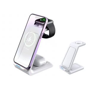 Station de charge sans fil 3 en 1 pour iPhone, Apple Watch et AirPods - Neuf
