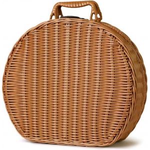 Ulteronixshop-Panier De Rangement En Rotin Avec Main - Petite Valise Vintage - Panier De Rangement Tiss&eacute; - Pour V&ecirc;tements, Couvertures, Serviettes, Jouets - Taille M - Neuf