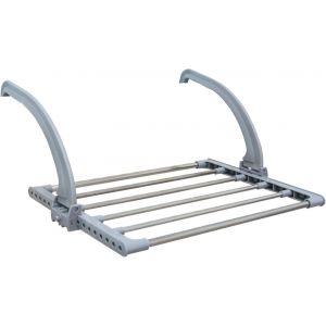 KGABERY-Étendoir Séchoir À Linge Pliant 47X32X20,5Cm À Accrocher Sur Le Radiateur Fenêtre Bain Pour Étendre Sécher Lessive Vêtements Mouillées Acier Inox - Neuf