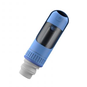 Hjlian Fontaine A Eau D'exterieur Pour Chien, Gobelet Portable, Pliable, Pour Eau Et Nourriture, Bouilloire Integree, Bleu - Neuf