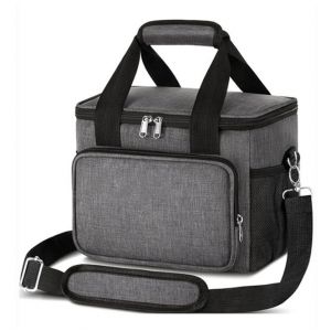 Sac isotherme 15 L, sac de pique-nique, sac à déjeuner, sac isotherme pour le transport des aliments, gris - Neuf