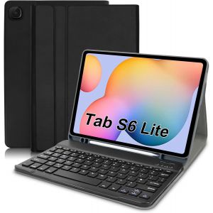 Chenquansarl-Étui Avec Clavier Pour Samsung Galaxy Tab S6 Lite 10,4""2022/2020 (Sm-P610/P615/P613/P619),Noir - Neuf