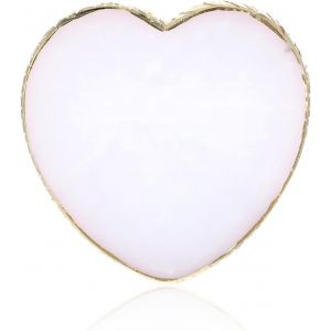 Lbgwp60-Palette De Manucure Peinte En Résine Pour Nail Art - Bord Doré - Palette Nail Art - Palette De Maquillage En Résine - Forme De C?ur - Outil De Mélange Cosmétique (Blanc) - Neuf