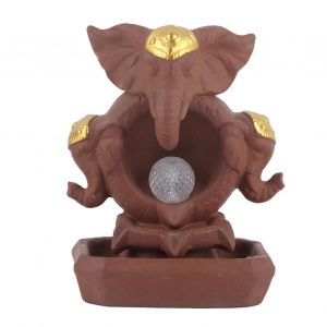 Br&ucirc;leur d'encens &agrave; reflux cascade,porte-encens,d&eacute;coration d'int&eacute;rieur avec lumi&egrave;re LED - Neuf