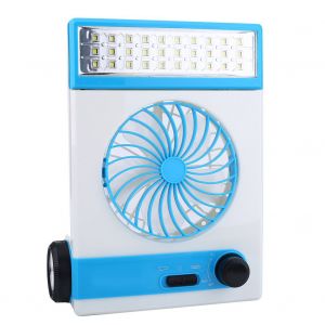 Ventilateur De Tente A Panneau Solaire Rechargeable Multifonctionnel, Lampe Led Pour Refroidisseur - Neuf