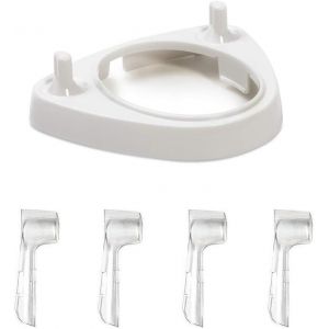 Checarzhn--No1-Support De S À Dents Électriques Oral-B Avec 4 Capuchons Anti-Poussière Pour Têtes De S À Dents - Neuf