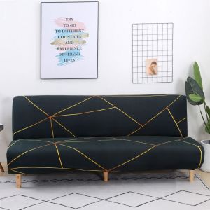 Housse De Canapé Extensible Sans Accoudoirs, Universelle, Pliable, Facile À Installer Et À Nettoyer, 3 Places, Gris Foncé - Neuf