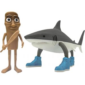Sansh-Lot De 2 Figurines Avec Rouge Cerveau, Tralalero Tralala Tung Tung Sahur, Figurine Décorative Italienne, Figurine Créative Pour Les Amateurs De Mèmes, Homme Et Requin - Neuf