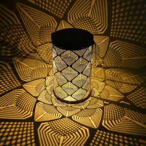 Sansh-Lanterne Solaire Exterieur Jardin, Lampe Solaire Exterieur Decorative, Suspendre/ Poser, Imperméable Ip44, Pour Balcon, Jardin (Lotus) - Neuf