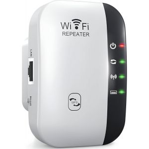 SUBZONAL-R&eacute;p&eacute;teur Wi-Fi 2,4 GHz, 300 Mbit/s, amplificateur Wi-Fi, port Ethernet, WPS, point d'acc&egrave;s, mode r&eacute;p&eacute;teur, LED peut &ecirc;tre &eacute;teinte, compatible avec tous les appareils Wi-Fi, amplificateur Inte - Neuf