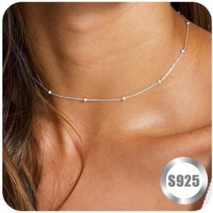 Kal-Collier Argent 925 Femme Fille Chaine Argent Colliers Sans Pendentif Bijoux Colliers Personnalisé Cadeau Anniversaire Femme Enfants Homme Longueur 40cm-60cm - Neuf