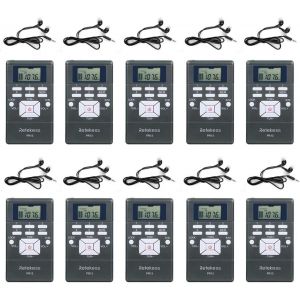ASFASFq-Retekess PR13 Système de Guide Touristique Tour Guide System Audio Transmission FM Récepteur pour l¿équipe de Guides Touristiques de La Conférence Interprétation Simultanée (10 pcs) - Neuf