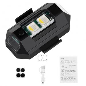 Lumiere stroboscopique rechargeable pour drone, 4/7 couleurs, reglable, compatible avec les drones Mavic 3/Mini 3 Pro/Air 2S - Neuf