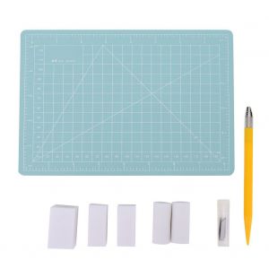 Kit de sculpture en caoutchouc A5, planche a decouper, colonne en caoutchouc, couteau a graver, kit pour bricolage - Neuf