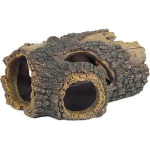 Résine Tronc d'Arbre Creux Aquarium Betta Poissons de Décoration de la Maison en Bois de la Grotte pour les Petites et Moyennes Aquarium - Neuf