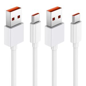 KALANKA-2PC C&acirc;ble USB C 6A 120W Turbo Charge C&acirc;ble pour 2M, C&acirc;ble USB C Charge Rapide, pour 11T/12T/13T/14T/15, Note 14/13/12/11/10/Mi 11 Lite, Poco F6 X6 F5 F4/X4 Pro/M5 - Neuf
