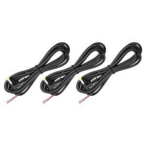 3Pcs Câble d'Alimentation Remplacement 5,5mm x 2,1mm Angle Droit 90 Degrés Fiche Mâle DC à Nu Fil Connecteur d'Adaptateur pour Caméra de Surveillance DC, 1,5m - Neuf