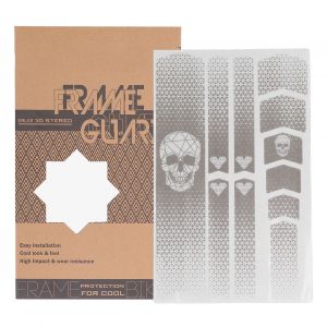 Ruban Adhesif Decoratif Epais Pour Cadre De Velo, Resistant A La Decoloration, En Pvc, Autocollant De Protection Pour Cadre De Velo De Montagne Et De Route, Motif Tete De Mort - Neuf