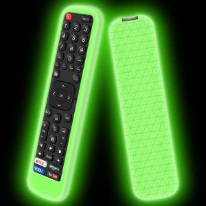 Housse Coque En Silicone Compatible Avec Hisense Télécommande En2x27hs En2bi27h En2bo27h En2a27 Control, Antidérapant Étui De Protection Pour Hisense Tv Remote (Glow Blue) - Neuf
