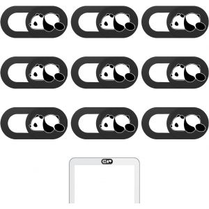 Lot de 9 housses de protection de confidentialit&eacute; panda pour ordinateur portable,webcam,appareil photo de dessin anim&eacute; - Neuf