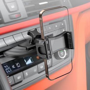 LORANKA-CD Support Telephone Voiture, 360&deg; Rotation Support Voiture Fixation Fente CD &eacute;curie Compatible avec iPhone 16 15 14 13 12 Series 4.7''-7'' All Smartphones Auto Accessories - Neuf