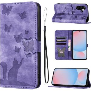 Kal-Coque Pour Samsung Galaxy A56 5g(6,7 Pouces) Housse De Protection Premium Portefeuille Protection Emplacements De Cartes Fonction Support Bureau Pour Galaxy A56 5g-Violet - Neuf