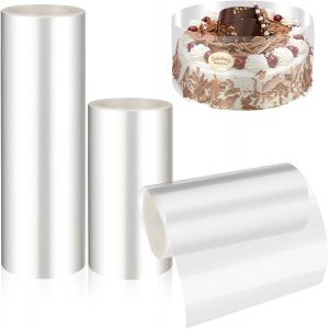 KAL-Rouleaux Colliers À Gâteau, Cercle De Pâtissie Transparent, Film À Gâteaux, Ruban De Gâteau Transparent Feuille Pour Décoration Gâteaux Patisserie - Neuf