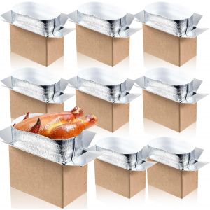 lbgwp60-Lot De 9 Boîtes D'Expédition À Double Isolation Avec Sac Isotherme En Feuille D'Aluminium, Boîte De Refroidissement Pour Emballage D'Aliments Congelés Ou D'Expédition 23 X 13 X 16 Cm - Neuf