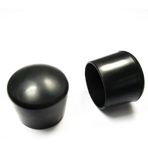 Evt130x4 Round Protective Rubber End Caps For Tube With External Diameter 30 Mm Pack Of 4 Black - Neuf