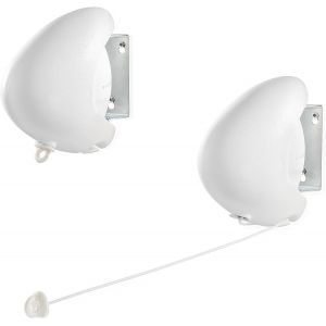 KALANKA-S&eacute;choir mural Rollfix Single 80 Longline, S&eacute;choir &agrave; linge &agrave; un fil de 8 m&egrave;tres, &eacute;tendoir &agrave; linge coulissant, s&egrave;che-linge peu encombrant, s&egrave;che-linge mural enrouleur, int&eacute;rieur et ext&eacute;rieur - Neuf