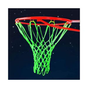 Filet De Basket-Ball Phosphorescent - Accessoire De Cerceau En Nylon Durable Pour Jouer La Nuit, Parfait Pour Les Sports De Plein Air Et Les Idées Cadeaux ! - Neuf