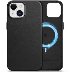 LORANKA-Coque Magn&eacute;tique pour iPhone 15 en Cuir V&eacute;ritable, &Eacute;tui Antichoc Housse Protection Totale, Anti-Rayures et Antid&eacute;rapant, Compatible Chargement sans Fil pour iPhone 15 5G 6,1"" 2023 - Noir - Neuf