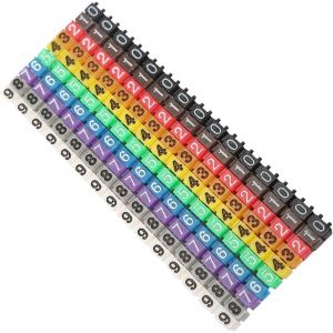 Repere Fil Electrique, Num&eacute;ro De Fil, Sangles De C&acirc;bles &Eacute;lectriques, Num&eacute;ro Pour Fil &Eacute;lectrique, &Eacute;tiquette De Tube Jeu De Marqueurs De C&acirc;ble De Tube Pour Marqueurs De C&acirc;ble(150Pcs Kcm-1.5Mm) - Neuf