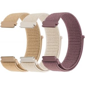 Kal-Lot De 3 Bracelets De Montre En Nylon De 20 Mm Avec Fermeture Rapide - Bracelet De Rechange De 20 Mm Pour Homme Et Femme - Neuf