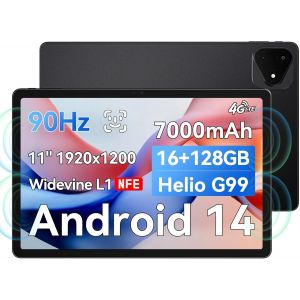 CHECARZHN--NO1-Iplay 60 Pro 11 Pouces Tablette, 90 Hz Reflex 1920 X 1200 Fhd Android 14 Tablette, 16 Go (6 +10) Ram+128 Go+512 Go Expand, Mediatek Helio G99 Octa-Core, Widevine L1, 7000Mah, Quad Speaker - Neuf