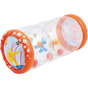 ERYI-- Baby Roller &laquo; Corail &raquo; - Jouets D'&Eacute;veil B&eacute;b&eacute; - D&egrave;s 6 Mois - D&eacute;veloppe Le Toucher & La Motricit&eacute; Fine - Cylindre Gonflable Transparent Avec Balles Sonores - Neuf