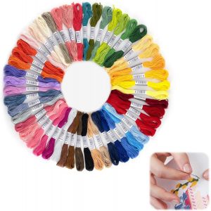 50 Couleurs Fil À Broder,Fils Broderie Coton,8M,6 Brins,Fil Perle Pour Broderie,Fil Broderie Kit,Fil Bracelet Bresilien,Embroidery Thread Pour Broderies,Loisirs Créatifs,Point De Croix - Neuf