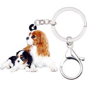 Kal-Acrylique Cute Porte Clef Bouledogue Fran&ccedil;ais Chien Mignon Bijoux Porte Cl&eacute; Beagle Idee Yorkshire Cadeau Femmes Filles D&eacute;coration - Neuf
