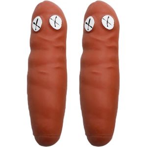 KAL-2P Balle Anti-Stress En Forme De Caca Rigolo, Fausses Crotte Bien Imit&eacute;e Cadeau Petit Jouet Marrante Jeux Rigolo Poop Fidgets Pour Enfants Blague Le 1Er Avril Halloween No&euml;l, Possible Rincer (Rou - Neuf